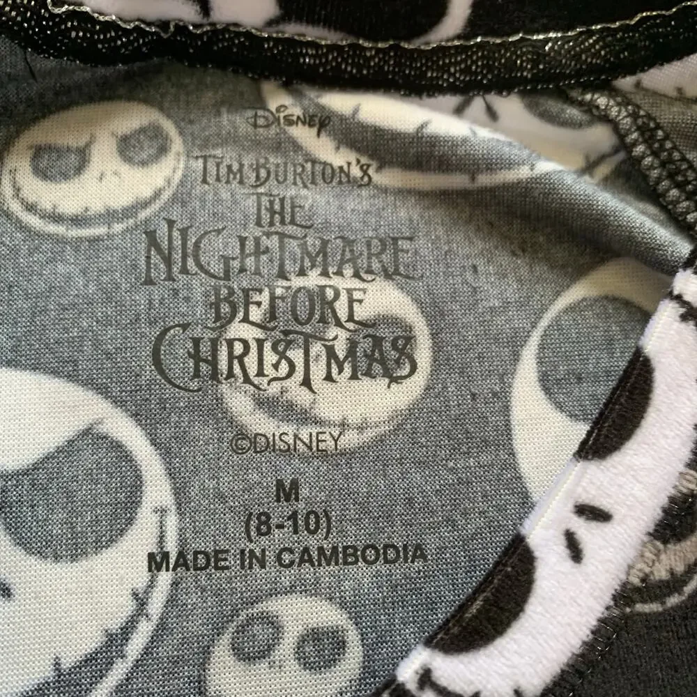 Disney Nightmare Before Christmas Cozy Pajama Set 2 Pc Jack Skellington Medium - Picture 6 of 8